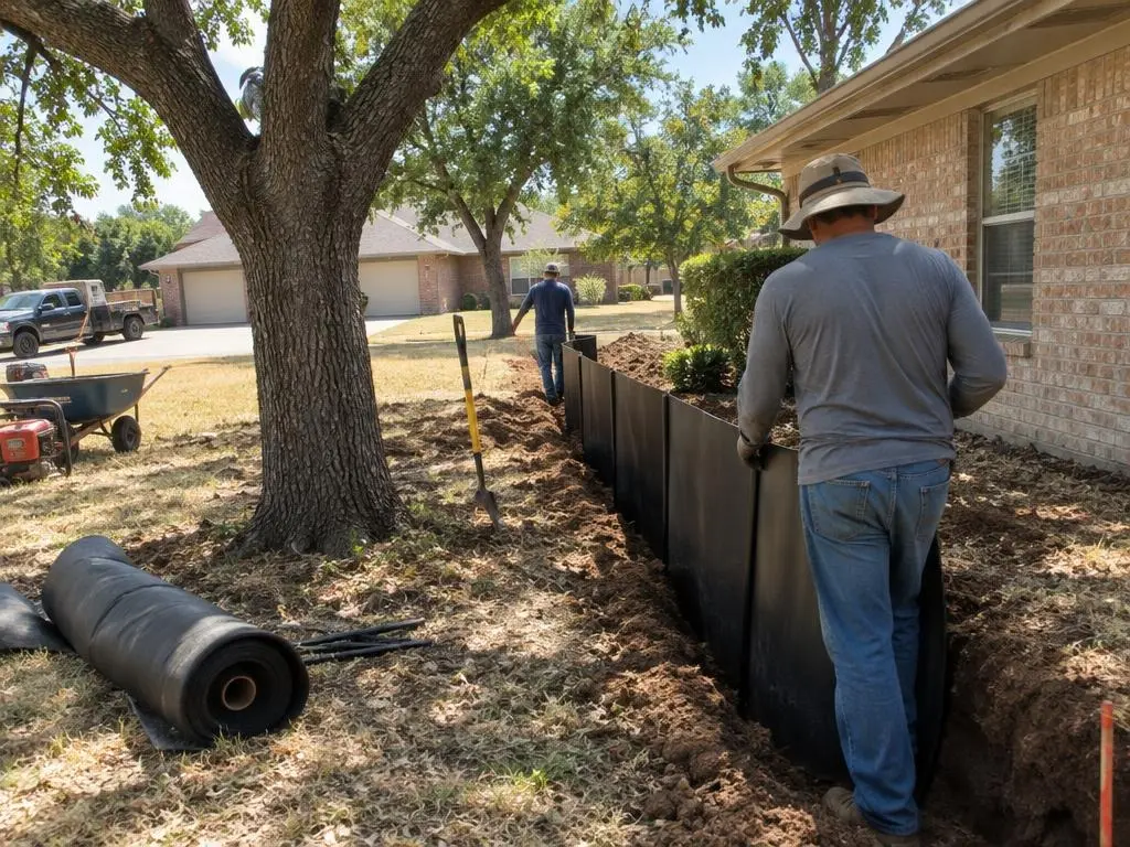 Root Barrier Installation in North Richland Hills, TX